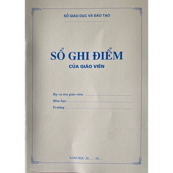 Sổ Ghi Điểm Giáo Viên Mẫu Mới