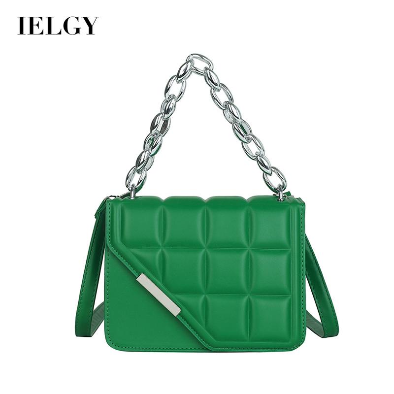 Túi Đeo Chéo Hình Vuông Màu Sắc Trơn Phối Dây Đeo Sợi Xích Phong Cách Cổ Điển Thời Trang Cho