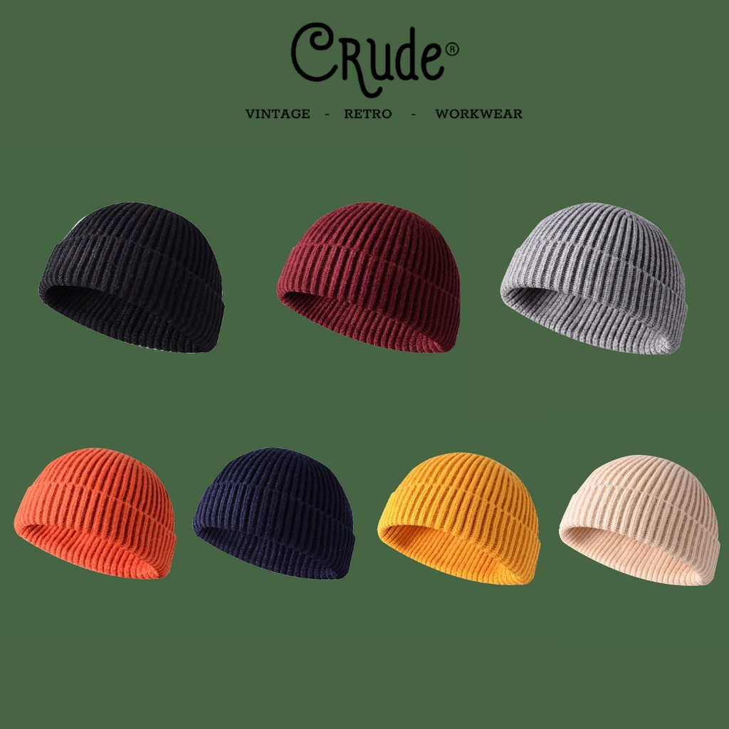 Mũ len Retro Fisherman Beanie cao cấp Crude VN