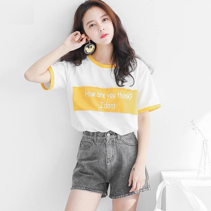 Áo thun nữ 💚𝐅𝐑𝐄𝐄𝐒𝐇𝐈𝐏💚 Áo thun nữ form rộng xanh chữ trước ngực thoáng mát, mềm mịn, phong cách