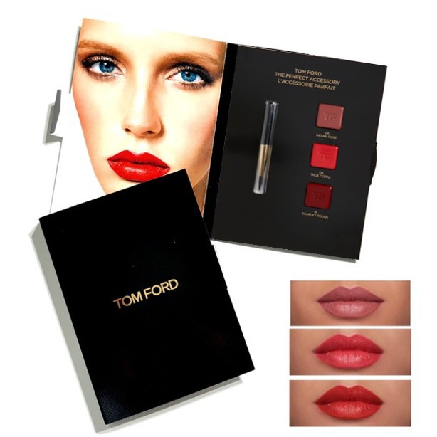 Son TOMFORD - Vỉ Sample 3 màu: 04 Indian Rose - 09 True Coral - 16 Scarlet Rouge