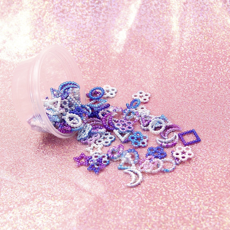 Gói 30g Phụ Kiện Trang Trí Hình Nơ / Hoa / Mặt Trăng Xinh Xắn