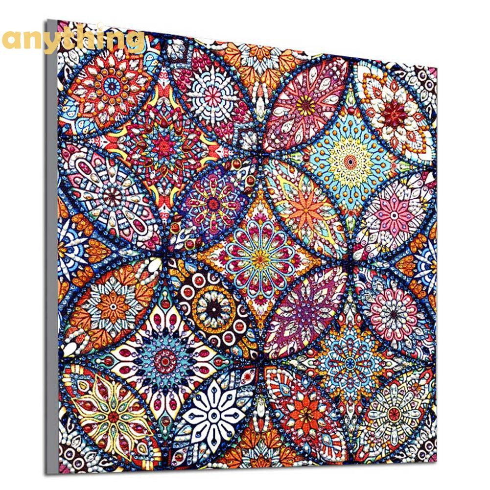 Bộ tranh đính đá 5D tự làm họa tiết hoa mandala độc đáo | BigBuy360 - bigbuy360.vn