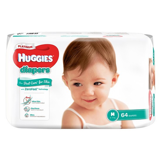 [Đủ size] Tã dán siêu cao cấp Huggies Platinum:NB60-S82-M64-L54-XL44