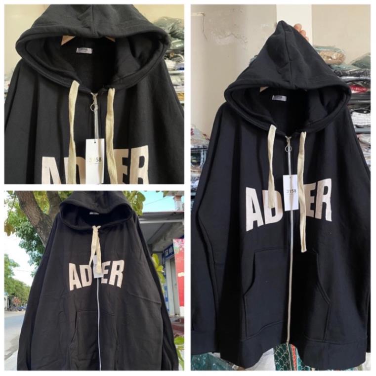 [Xả kho] Áo Khoác Nỉ AD.ER, Áo Hoodie Zip Unisex Form Rộng Nam Nữ(Hàng Sẵn)