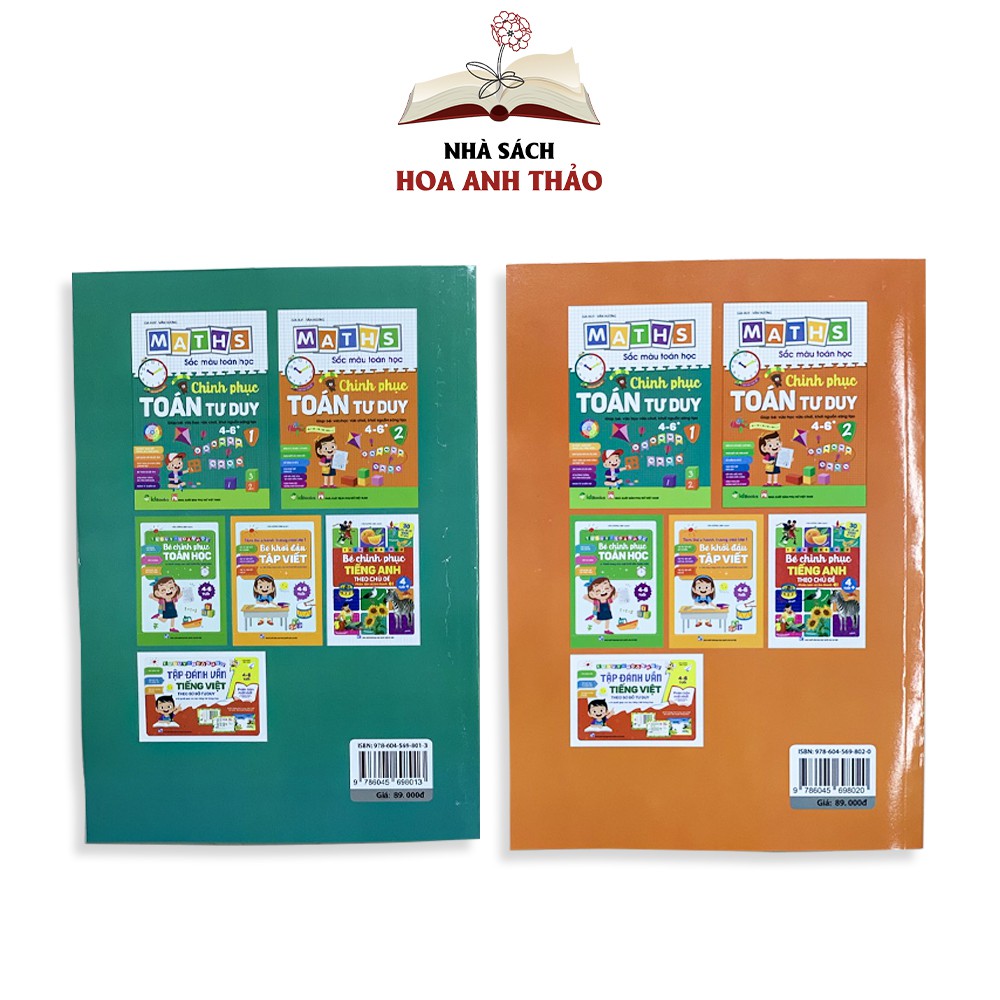 Sách - Combo Sắc màu toán học chinh phục toán tư duy bộ 2 quyển | BigBuy360 - bigbuy360.vn
