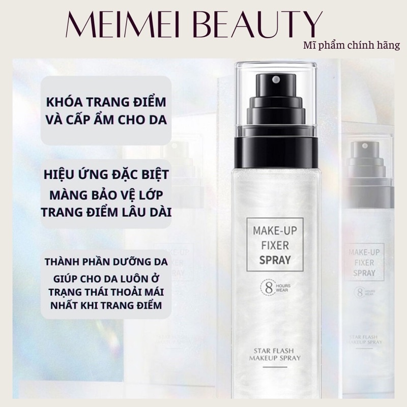Xịt khóa trang điểm cố định lớp make up Star Flash Spray 8 Hours Wear 100ML | BigBuy360 - bigbuy360.vn
