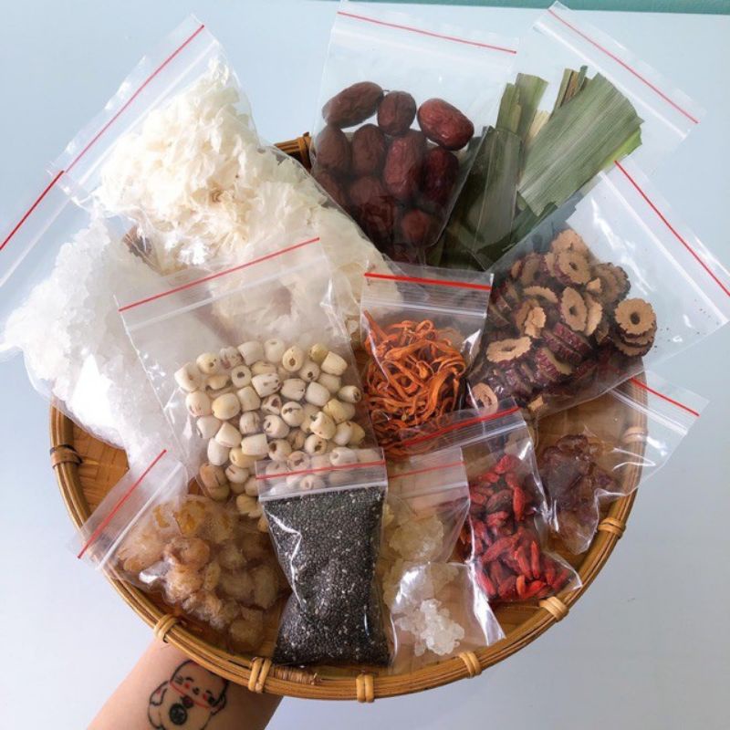 Set Chè Tuyết Yến Dưỡng Nhan Cao Cấp 13 Vị Nấu 10-12 Chén Nhé (Bepmevan)