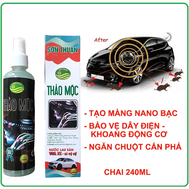 Chai xịt đuổi chuột tiện dụng dùng cho ô tô, gia đình, kho bãi hiệu quả lên đến 6 tháng, Xịt chống chuột ô tô