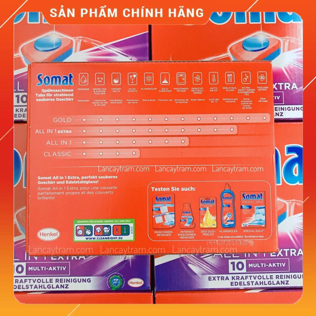 Viên rửa bát Somat Đức all in 1 trọng lượng 25 viên