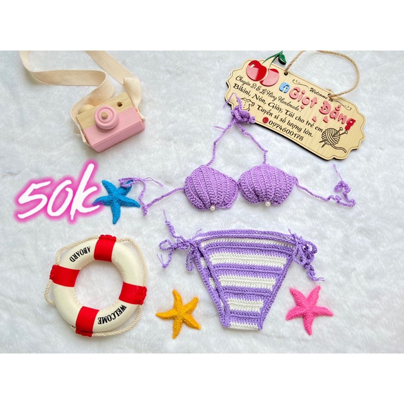 [GIẢM GIÁ 40%]BỘ CÁC SẢN PHẨM BIKINI LEN CHO BÉ TỪ 5-13KG ĐI BƠI TẮM BIỂN | BigBuy360 - bigbuy360.vn