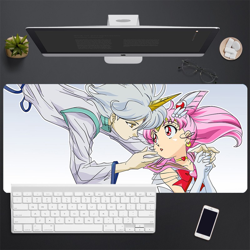 Sailor moon Tấm Lót Chuột Và Bàn Phím Máy Tính Dày Dặn Màu Hồng Họa Tiết Hoạt Hình Thủy Thủ Mặt Trăng