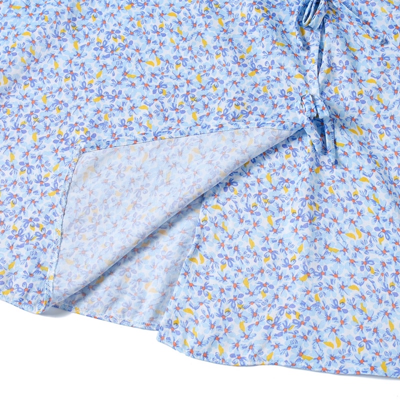 Chân váy hoa nhí Primark Blue Ditsy Floral Mini Wrap Skirt • Storenyy