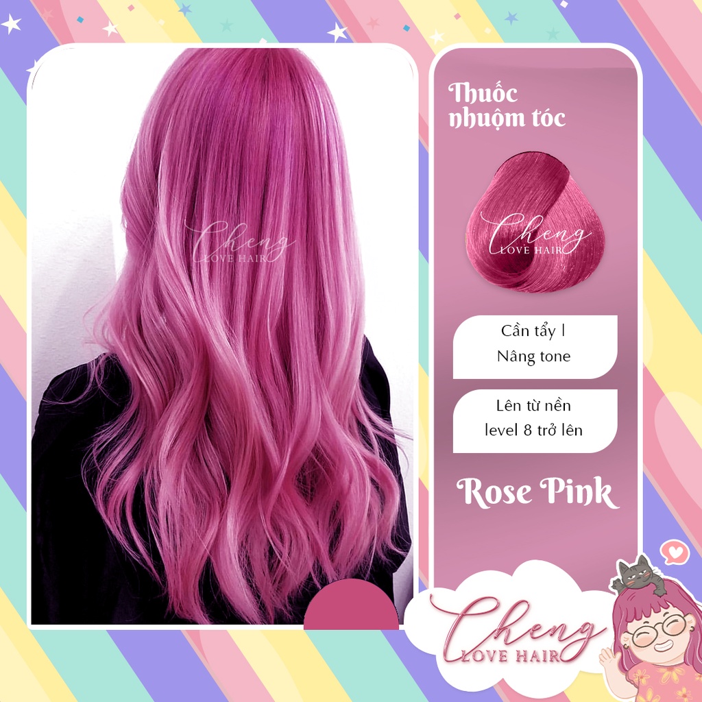 Thuốc nhuộm tóc ROSE PINK Chenglovehairs, Chenglovehair, Chengloveshair