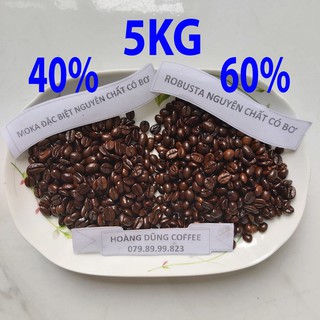 5KG CÀ PHÊ SỈ 40% MOKA ĐẶC BIỆT - 60% ROBUSTA - CAFE NGUYÊN CHẤT CÓ BƠ - HOÀNG DŨNG COFFEE