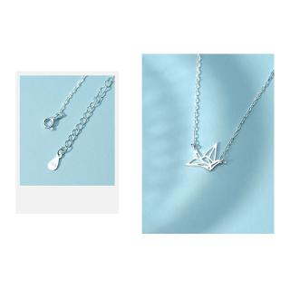 Ahellogirl Vòng cổ Mạ Bạc Mặt Chim Thời Trang