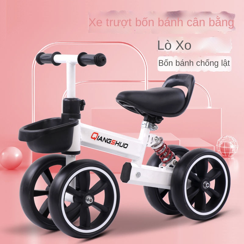 ❅Xe đạp thăng bằng trẻ em bốn bánh không có bàn đạp có thể ngồi lên xe đạp trẻ em trượt và xoắn 2-6 món quà sinh nhật ch