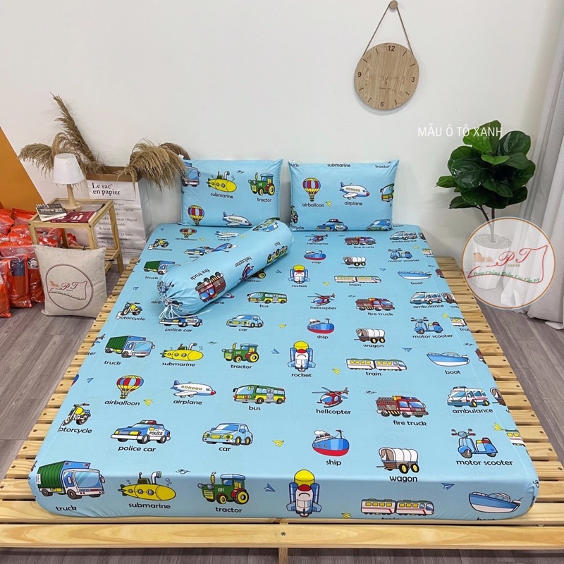 Ga giường chống thấm chất liệu thun lụa không hầm bí, không sột soạt, bảo vệ nệm