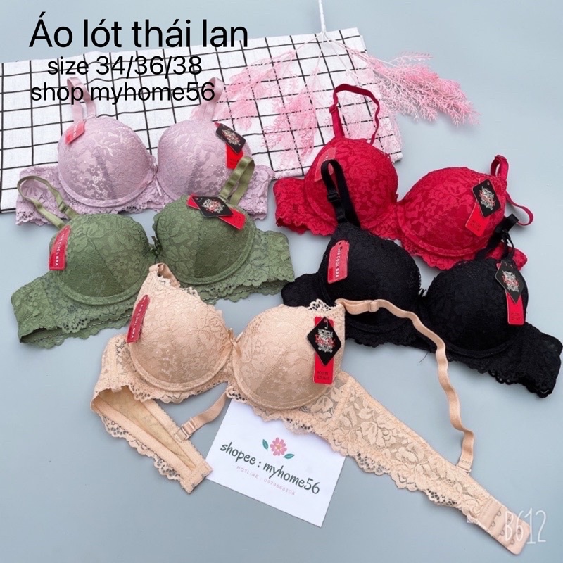 Áo ngực thái lan đệm dày vừa nâng ngực có gọng 8833