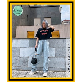 🆒STREET STYLE🆒Áo croptop TISI nữ form rộng tay lỡ phong cách street style cực cá tính/ áo thun/ áo form rộng