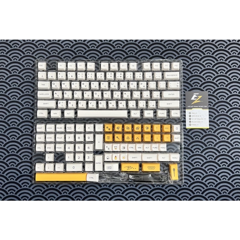 Keycaps Cho Bàn Phím Cơ In Dyesub Không Xuyên Led Chất Liệu Nhựa PBTT Keycap XDA Honey &amp; Milk Bee