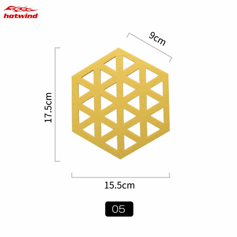 Miếng lót tô cách nhiệt hình lục giác mềm dạng rỗng chống trượt sáng tạo