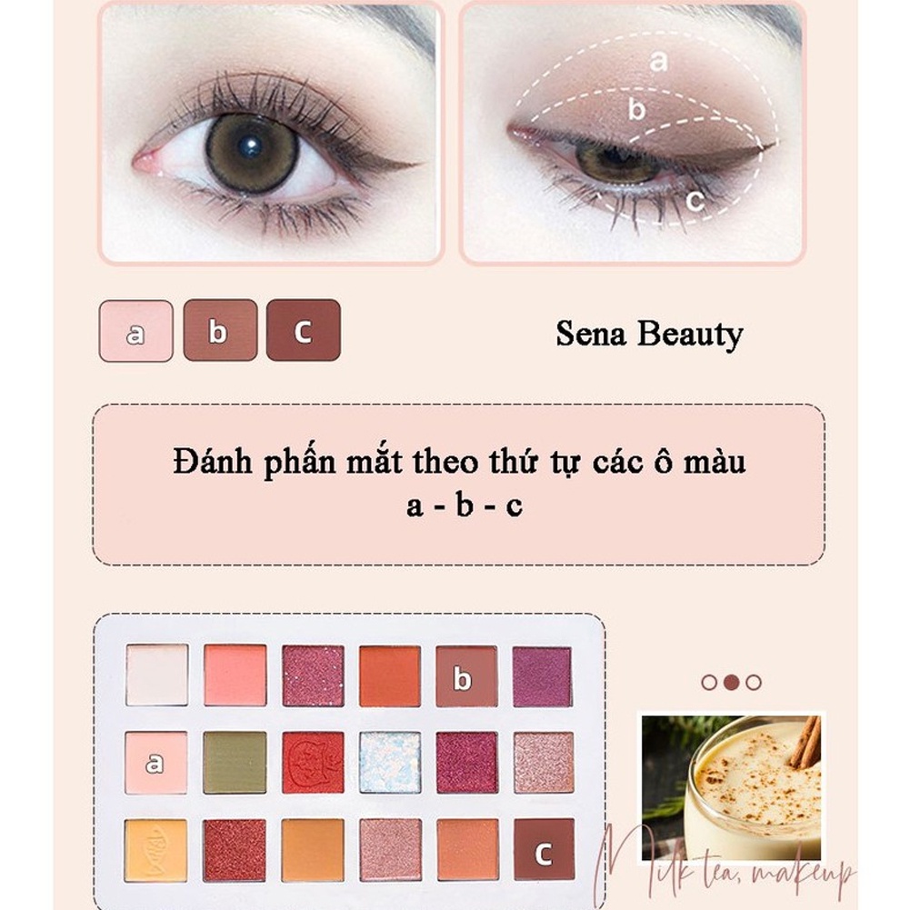 Bảng Phấn Mắt 18 Màu Sắc Dễ Phối Trang Điểm