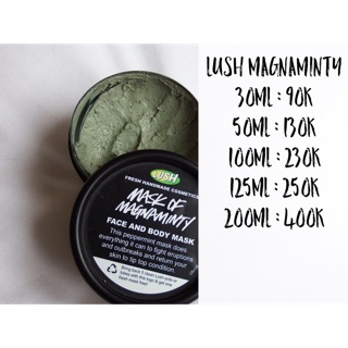 Mặt nạ gạo TBS 20ml và Lush 50ml