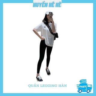 Quần legging Hàn quần nữ co giãn 4 chiều chân dài eo thon