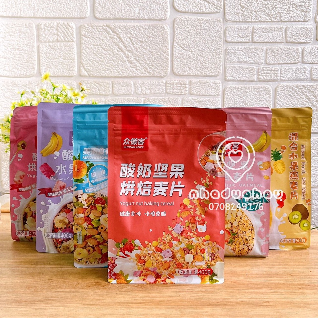 Một gói Ngũ cốc dinh dưỡng ăn kiêng MEIZHOUSHIKE Hongkong gói 400g đủ 6 màu như hình