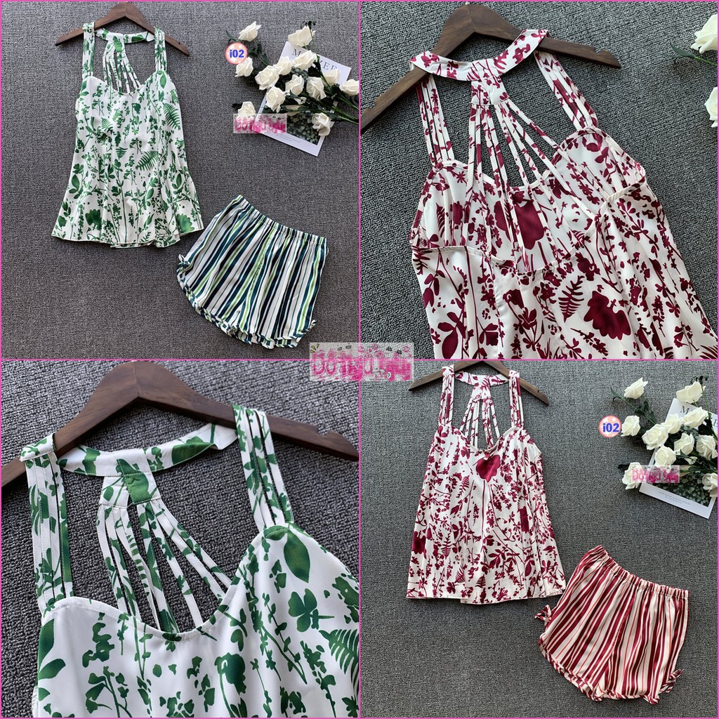 Bộ Ngủ Lụa Đùi Cao Cấp i02