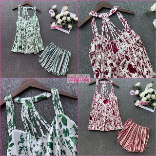 Bộ ngủ lụa đùi cao cấp i02