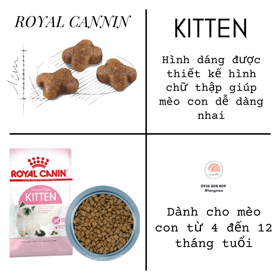 Hạt khô cho mèo con Royal Cannin Kitten