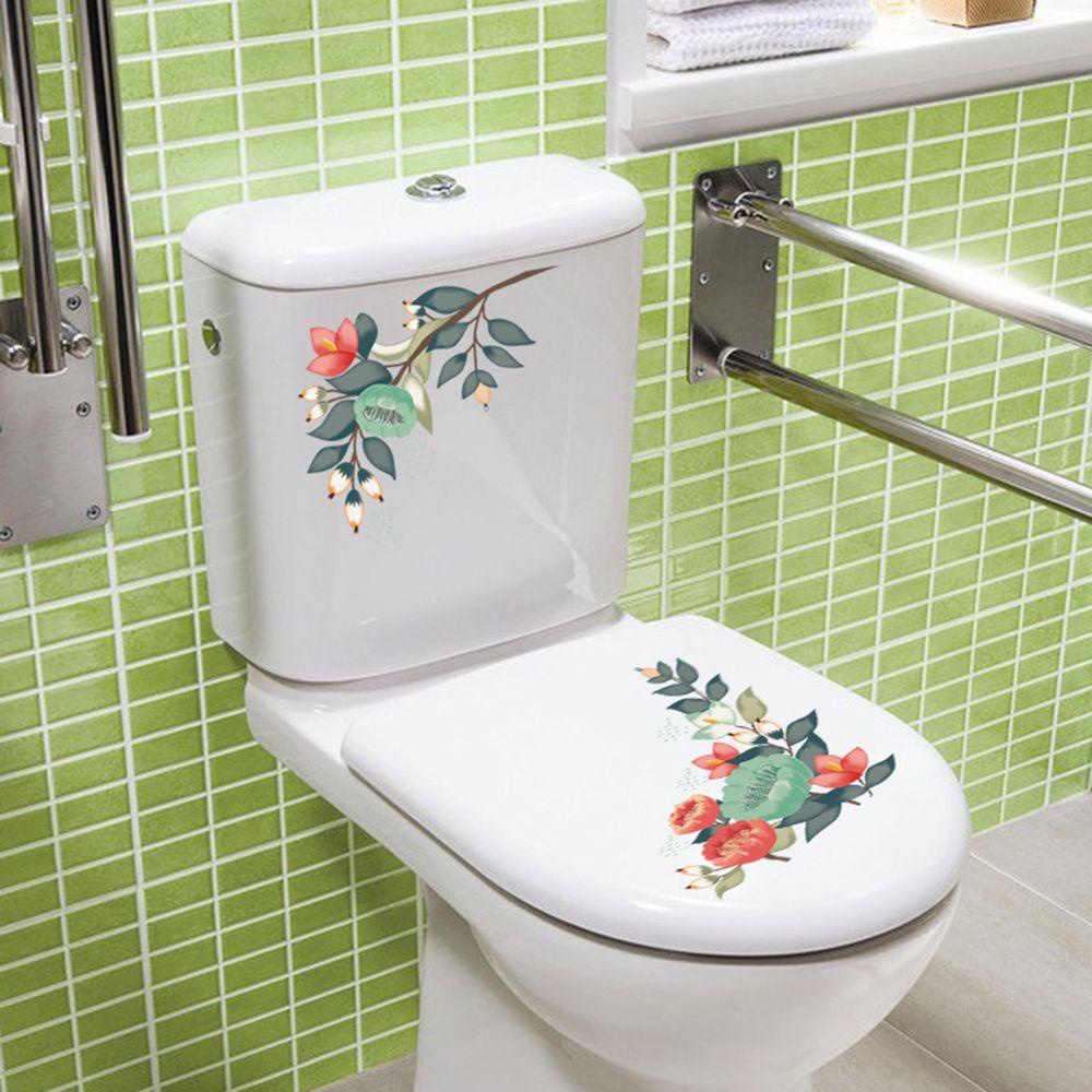 Miếng Dán Toilet Họa Tiết Hoa Sáng Tạo Trang Trí Nhà Tắm