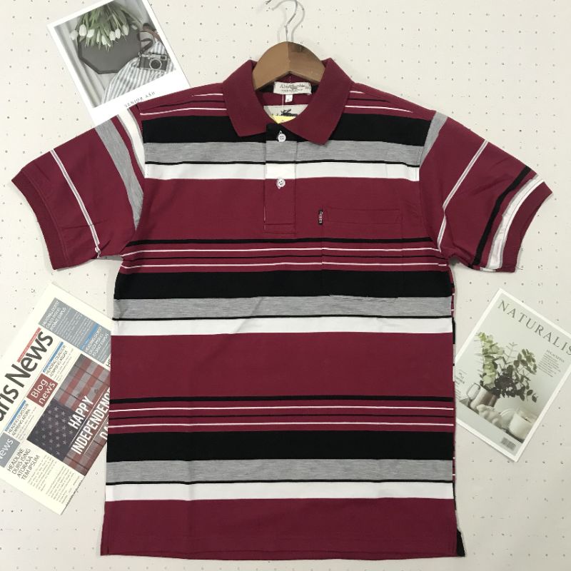 Áo Kẻ Sọc Trung Niên Cổ Bẻ Hàng Cao Cấp | BigBuy360 - bigbuy360.vn