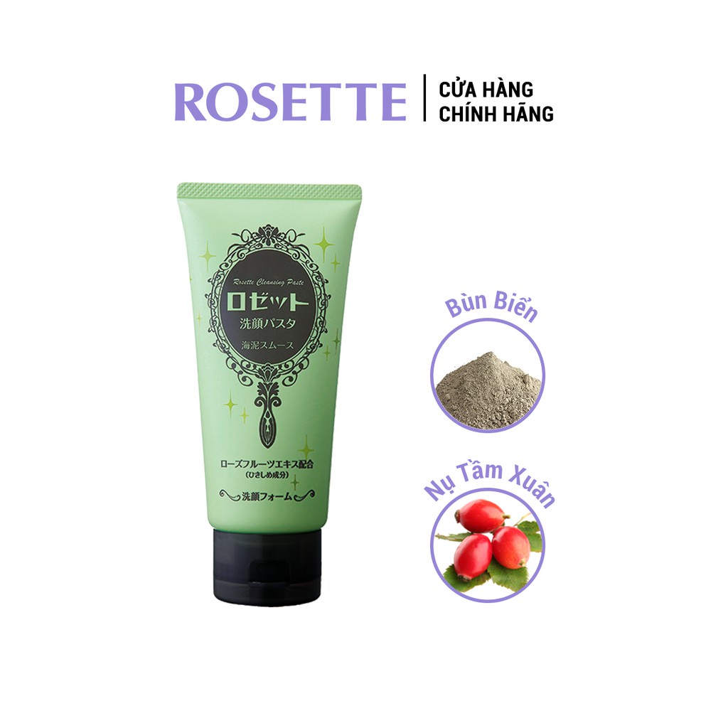 Sữa Rửa Mặt Thu Nhỏ Lỗ Chân Lông Rosette Face Wash Pasta Sea Clay Smooth 120g