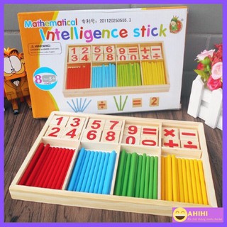 Hộp Số Và que Tính Bằng Gỗ Giúp Bé Phát Triển Kỹ Năng Toán học , tư duy logic