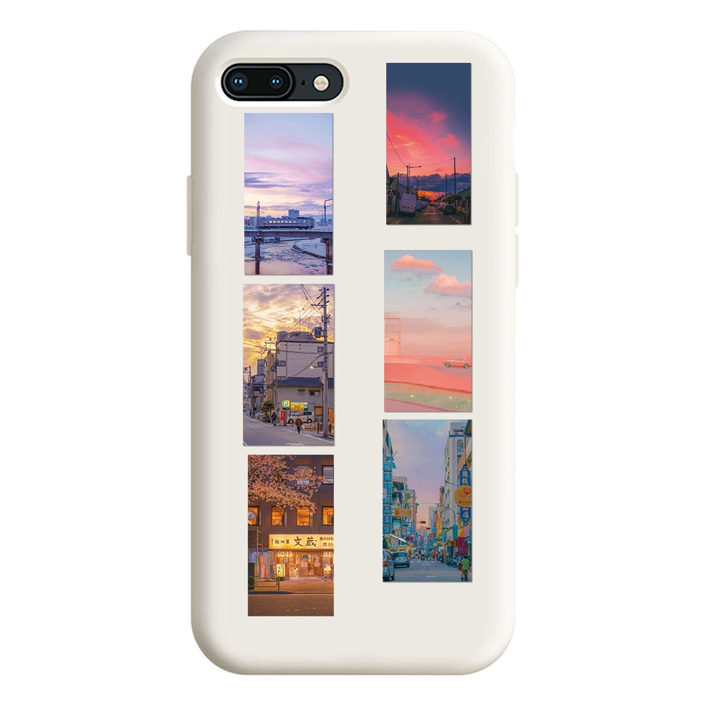 Bộ 10/30/50 Miếng Dán Chống Thấm Nước Hình Phong Cảnh Đường Phố Trang Trí Ván Trượt/Guitar/Guitar Trẻ Em