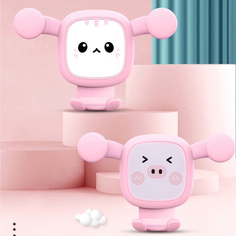 Aoto Giá Đỡ Điện Thoại Phong Cách Động Vật Hoạt Hình Rảnh Tay Không Trượt Hoặc Rơi Trong Xe