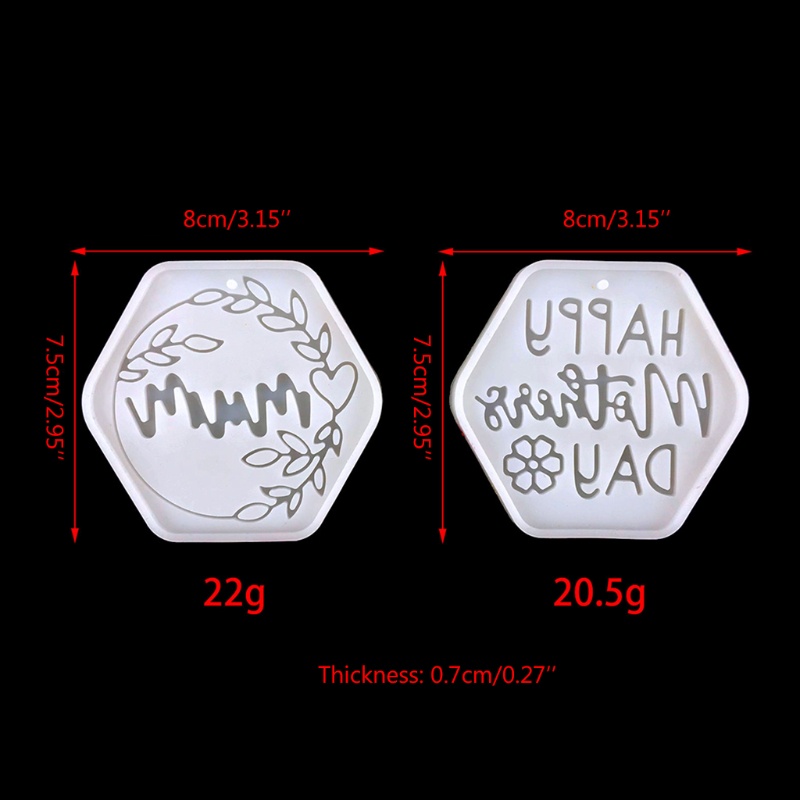 Khuôn Silicone Làm Móc Khóa Kiểu Hình Học Cổ Điển DIY