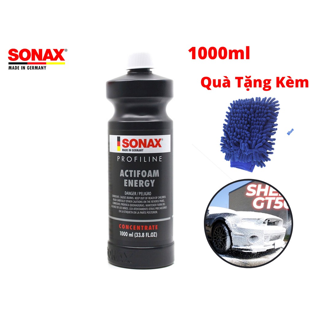 Nước Rửa Xe Bọt Tuyết Sonax Profiline Active Foam Energy 1000ml Tặng Bao Tay Rửa Xe