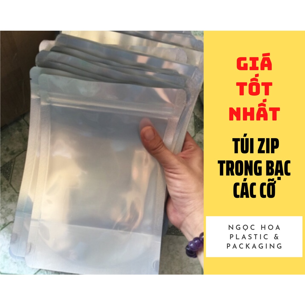 1kg túi zip bạc một mặt trong một mặt bạc- đáy đứng LOẠI 1