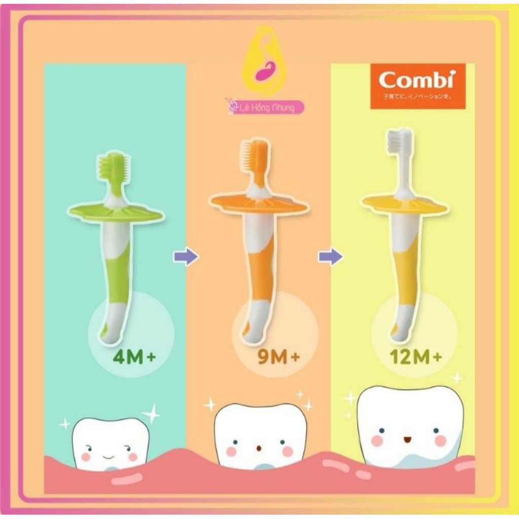 Bàn chải đánh răng Combi các bước