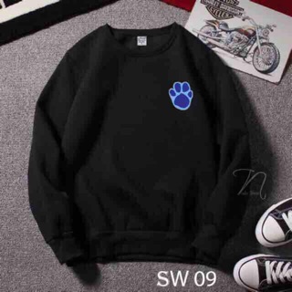 Áo sweater nam nữ logo dấu chân có bigsize vati nỉ bông chất đẹp