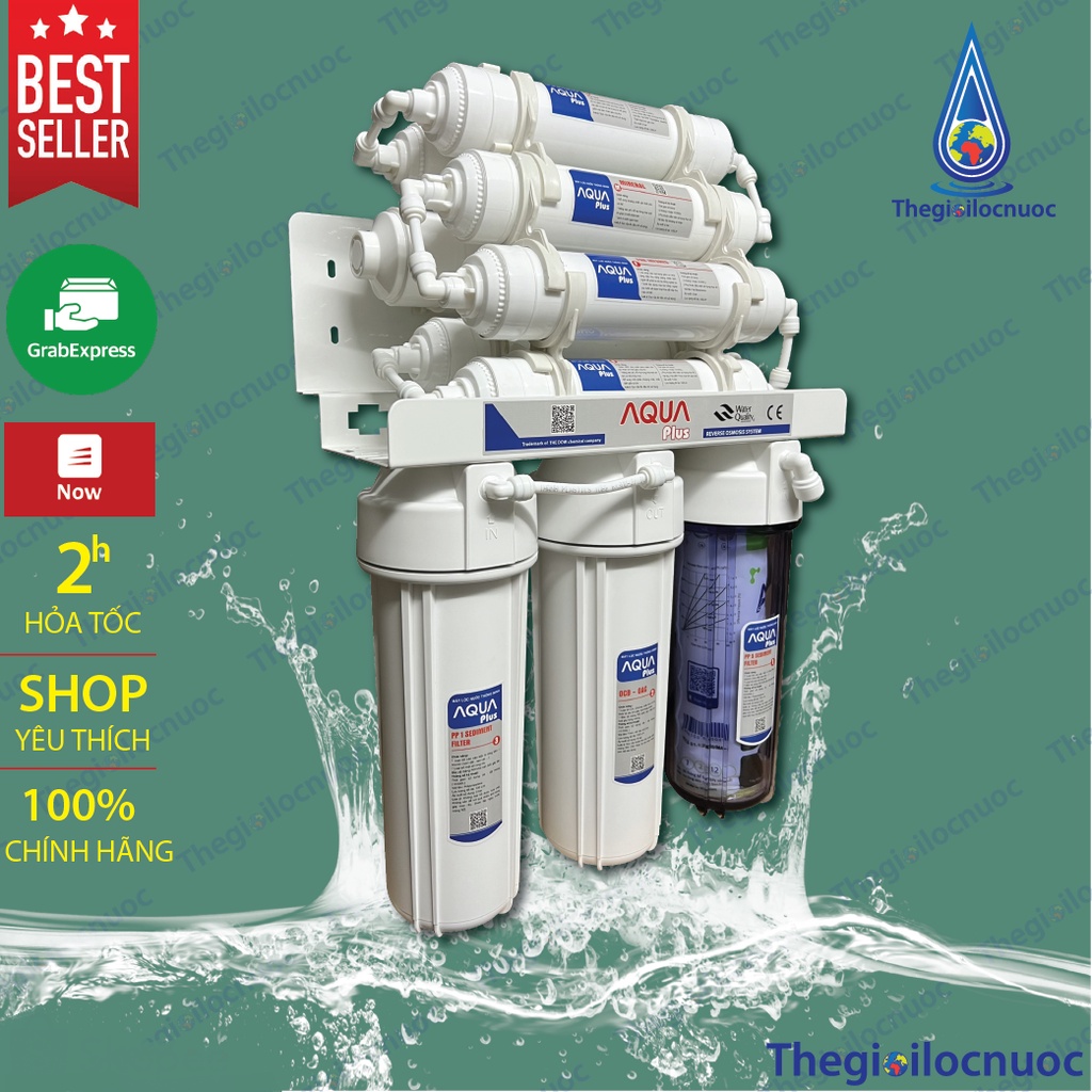 Máy lọc nước UF/Nano AQUA không điện không nước thải 11 cấp đèn UV