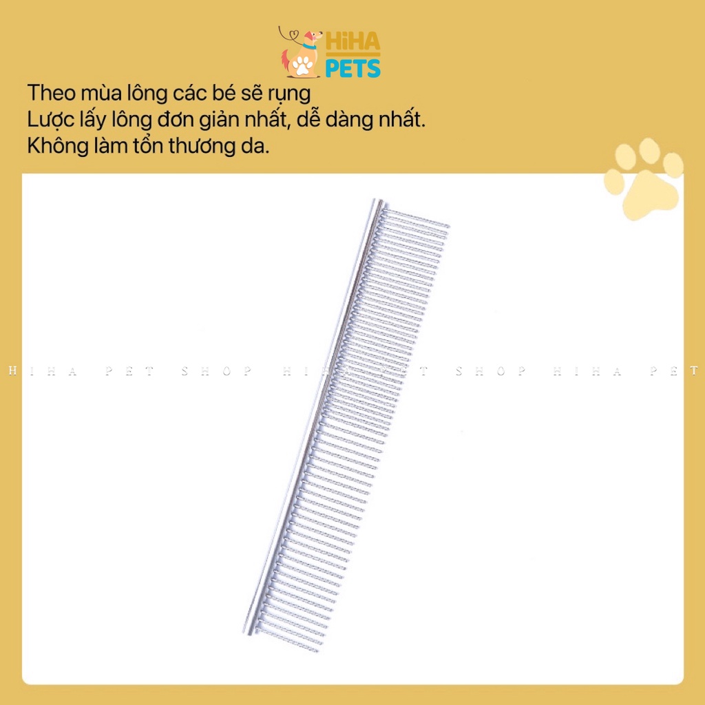 Lược Chải Lông Rối Cho Chó Mèo Thú Cưng Có 2 Đầu Giúp Lấy Lông Rụng Chất Liệu Thép Không Gỉ.