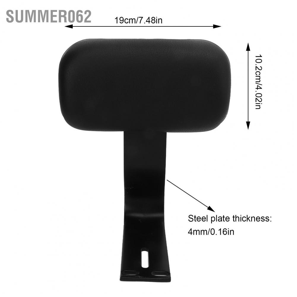 Summer062 Electric Bicycle Rear Passenger Seat Backrest with Metal Support U Shape Comfortable Black