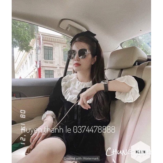 [Siêu Hot] Áo Nhung Cổ Bèo Trắng Tay Dài, Áo Kiểu Nữ Siêu Xinh Có Ảnh Thật Kemd Video | BigBuy360 - bigbuy360.vn