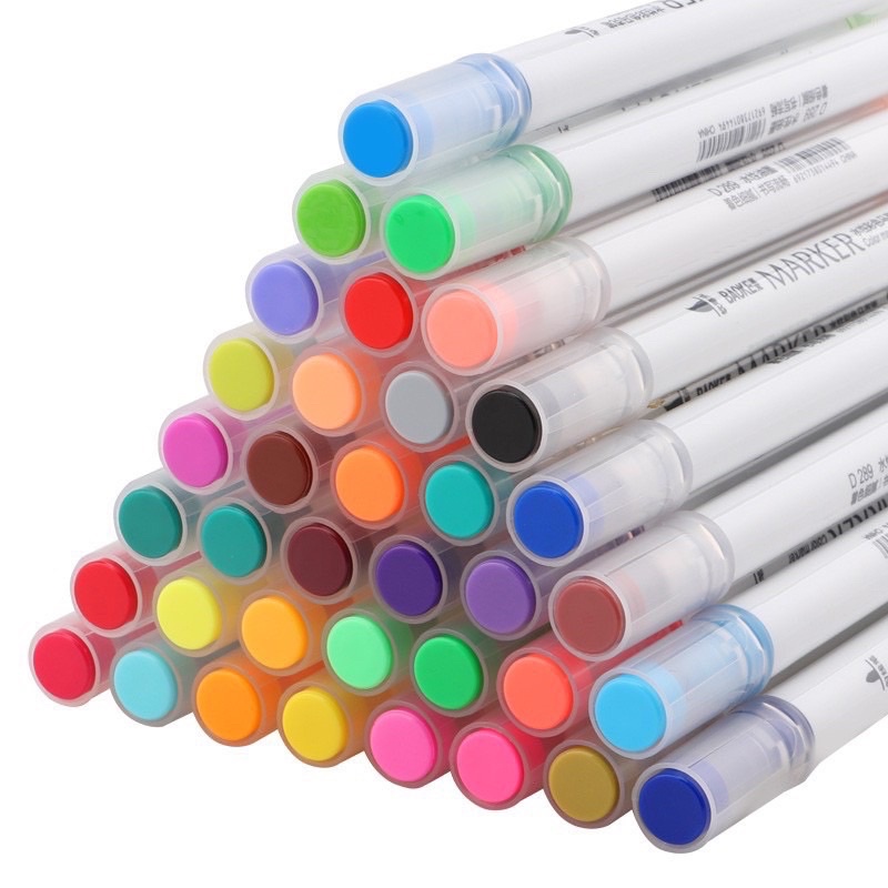 bút dạ màu marker Brush marker- hộp bút lông màu 2 đầu (mã D289)