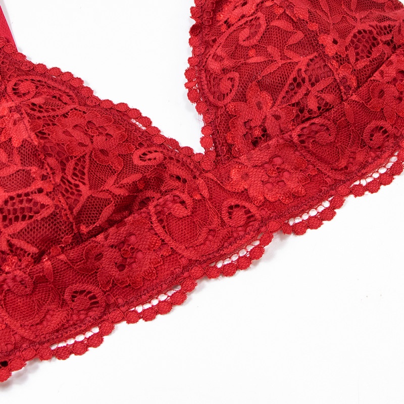 Bộ nội y VARSBABY D325 + N104 vải ren không gọng thông thoáng quyến rũ cho nữ